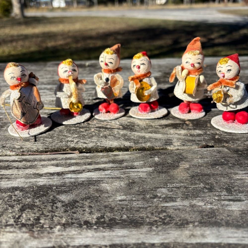 Vintage Putz Pixies set of 6 Musicians